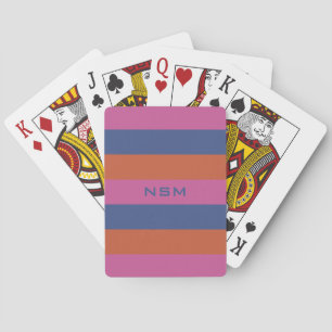 Baraja De Cartas Bandas Patrón personalizado monograma tarjetas de