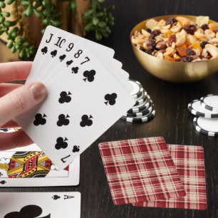 Baraja De Cartas Bandas rojas de plástico de crema roja