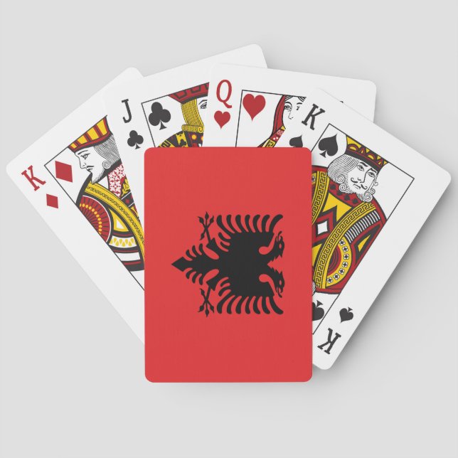 Baraja De Cartas Bandera (albanesa) de Albania (Reverso)