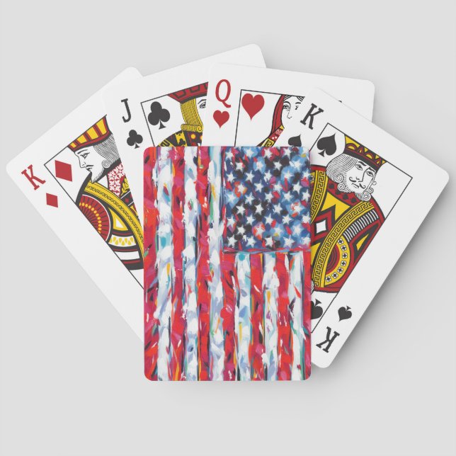 Baraja De Cartas Bandera americana (Reverso)