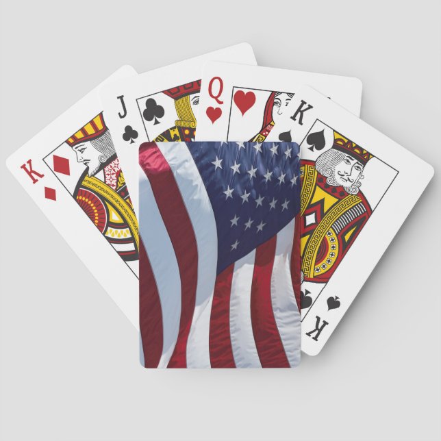 Baraja De Cartas Bandera americana (Reverso)