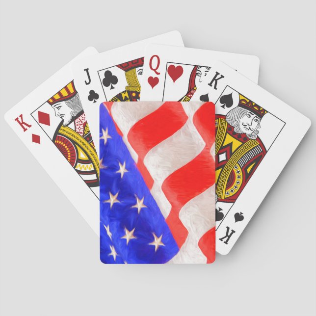 Baraja De Cartas Bandera Americana (Reverso)