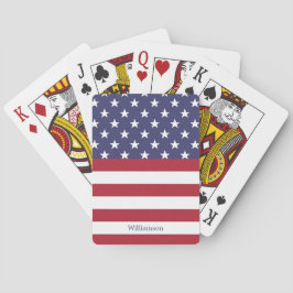 Baraja De Cartas Bandera Americana Estados Unidos Patriotismo Estre