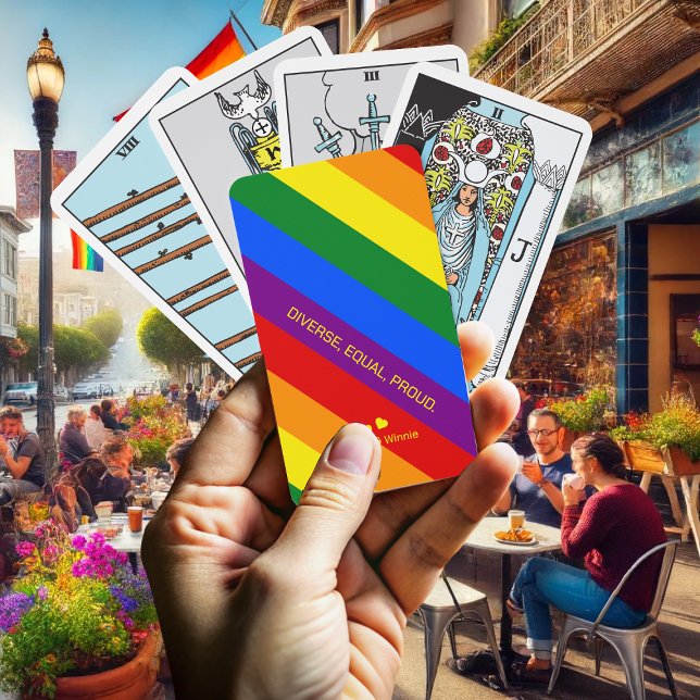 Baraja De Cartas Bandera arcoiris de Tarot ‘diversa, igual, orgullo (Subido por el creador)