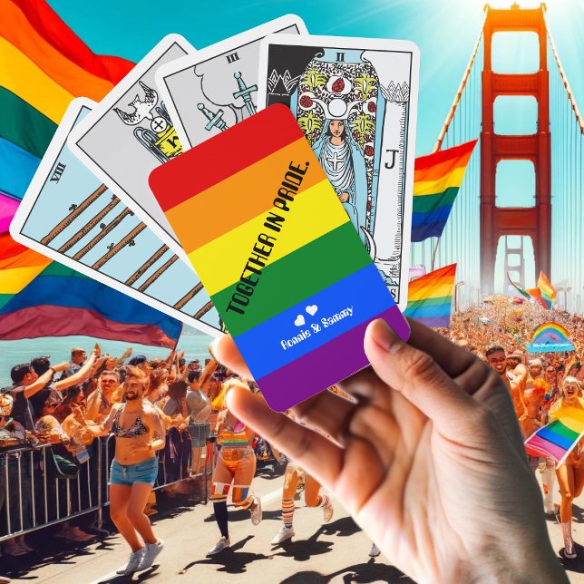 Baraja De Cartas Bandera arcoiris en tarot en mes de orgullo LGBT (Subido por el creador)