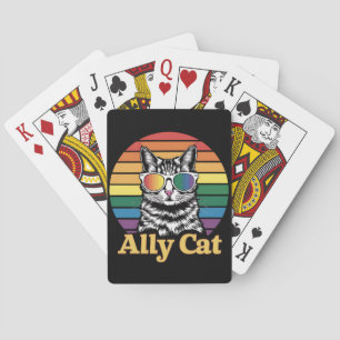 Baraja De Cartas Bandera arcoiris LGBTQ de Ally Cat