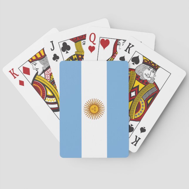 Baraja De Cartas Bandera argentina (Reverso)