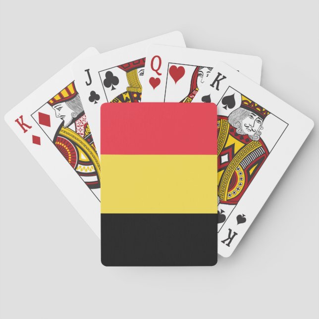 Baraja De Cartas Bandera belga (Reverso)