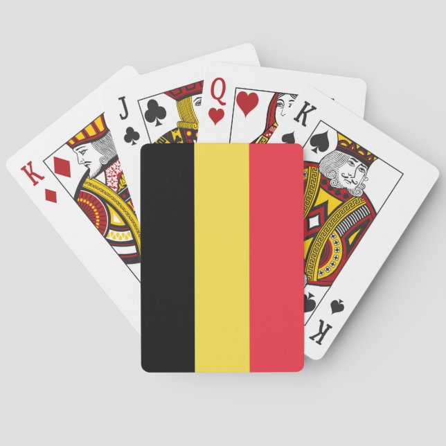 Baraja De Cartas Bandera belga patriótica (Reverso)