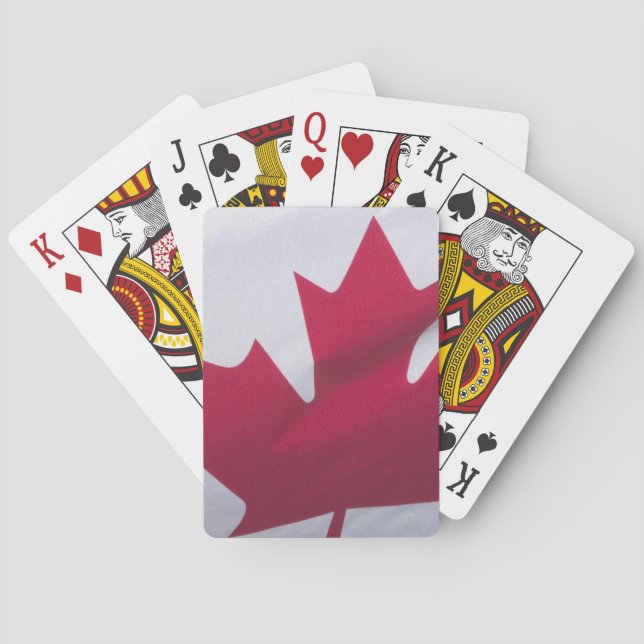 Baraja De Cartas Bandera canadiense. (Reverso)