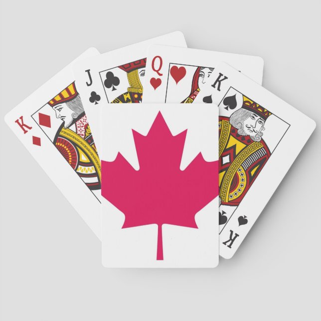 Baraja De Cartas Bandera canadiense (Reverso)