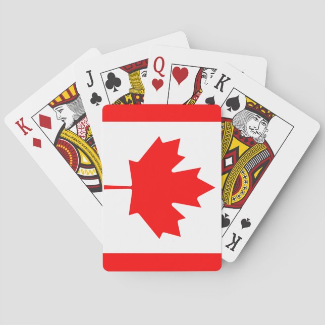 Baraja De Cartas Bandera (canadiense) de Canadá (Reverso)