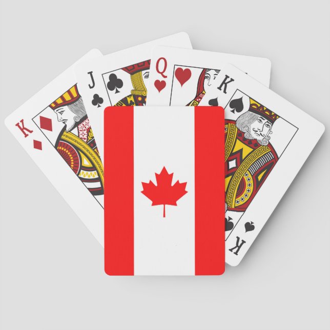 Baraja De Cartas Bandera canadiense del Personalizado de diversión  (Reverso)