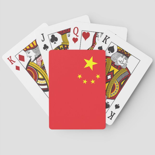 Baraja De Cartas Bandera china (Reverso)