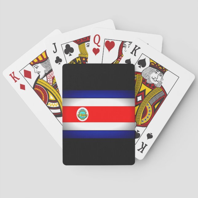 Baraja De Cartas Bandera costarricense estilizada (Reverso)