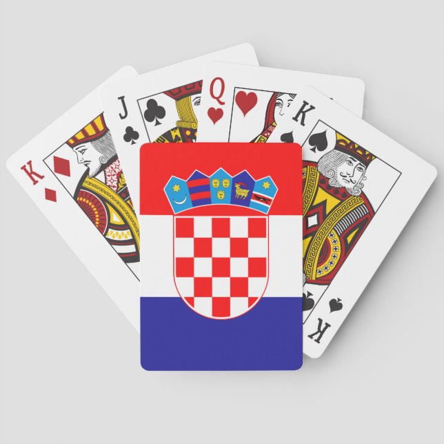 Baraja De Cartas Bandera croata (Reverso)