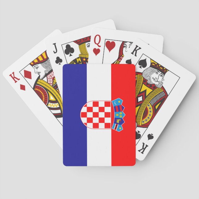 Baraja De Cartas Bandera croata (Reverso)