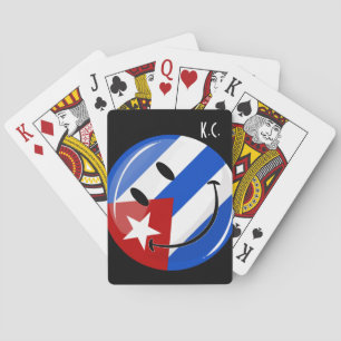 Baraja De Cartas Bandera cubana sonriente