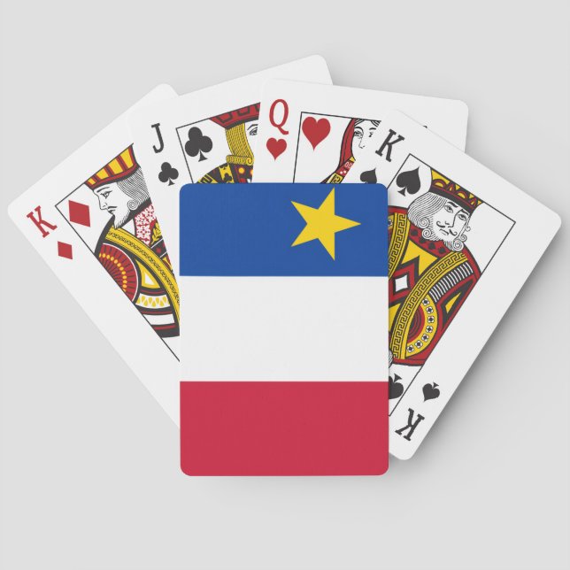 Baraja De Cartas Bandera de Acadia (Reverso)