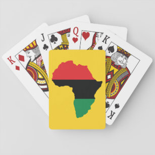 Baraja De Cartas Bandera de África Roja, Negra y Verde