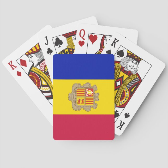 Baraja De Cartas Bandera de Andorra (Reverso)