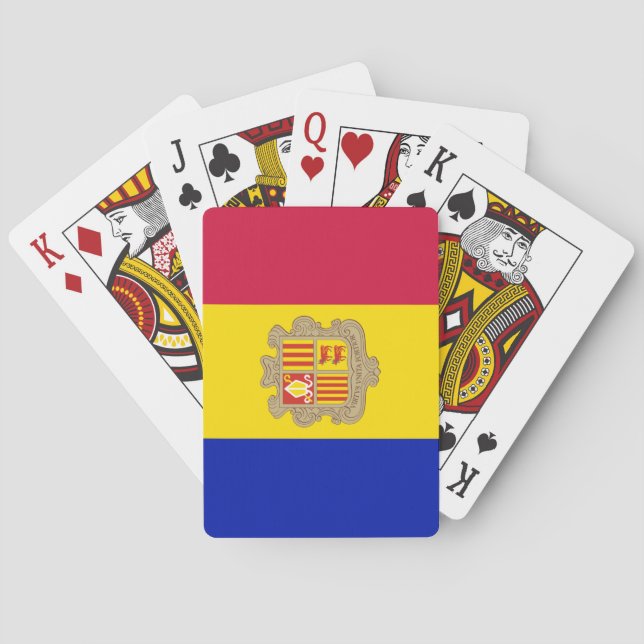 Baraja De Cartas Bandera de Andorra (Reverso)