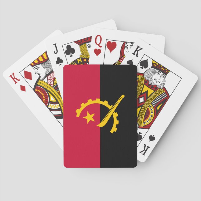 Baraja De Cartas Bandera de Angola (Reverso)