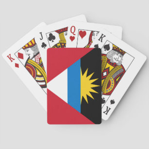 Baraja De Cartas Bandera de Antigua y de Barbuda