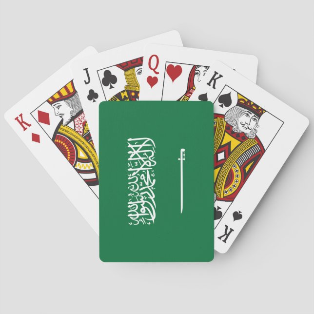 Baraja De Cartas Bandera de Arabia Saudita (Reverso)
