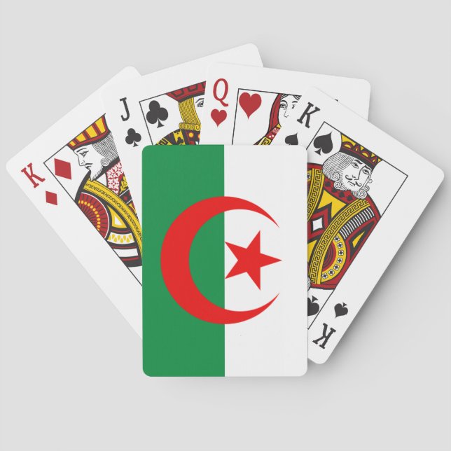 Baraja De Cartas Bandera de Argelia (Reverso)