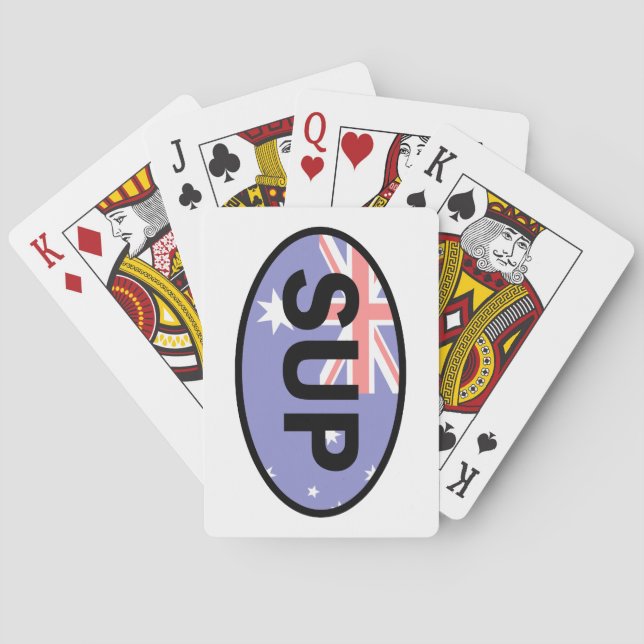 Baraja De Cartas Bandera de Australia de Standup Paddleboard (Reverso)