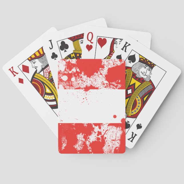 Baraja De Cartas Bandera de Austria (Reverso)