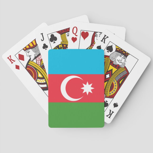Baraja De Cartas Bandera de Azerbaiyán (Reverso)