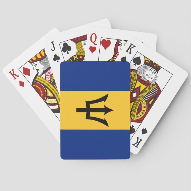 Baraja De Cartas Bandera de Barbados (Reverso)