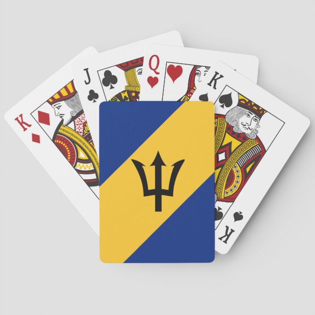 Baraja De Cartas Bandera de Barbados (Reverso)