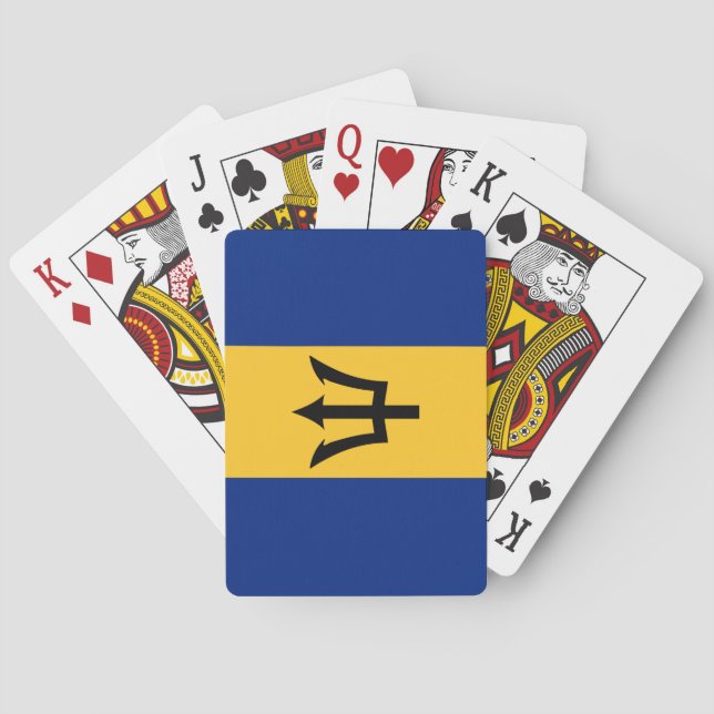 Baraja De Cartas Bandera de Barbados (Barbados) (Bajan) (Reverso)