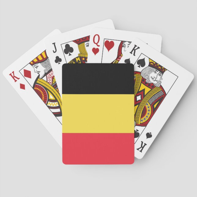 Baraja De Cartas Bandera de Bélgica (Reverso)