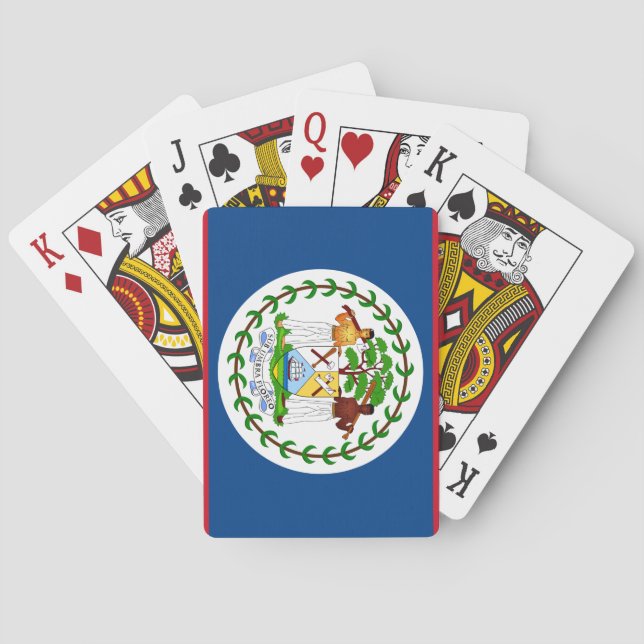Baraja De Cartas Bandera de Belice (Reverso)