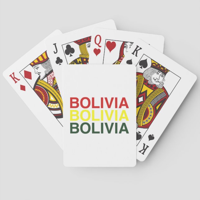 Baraja De Cartas Bandera de BOLIVIA (Reverso)