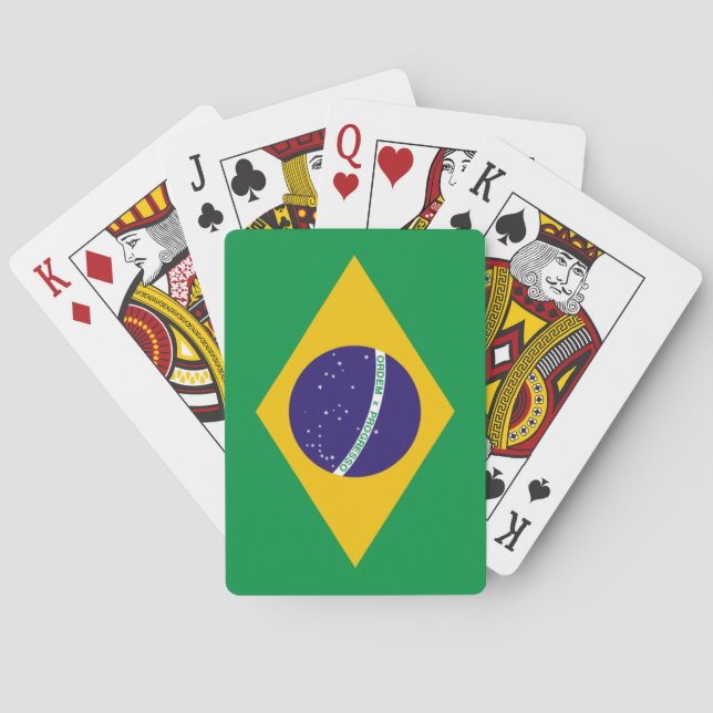 Baraja De Cartas Bandera de Brasil (Reverso)