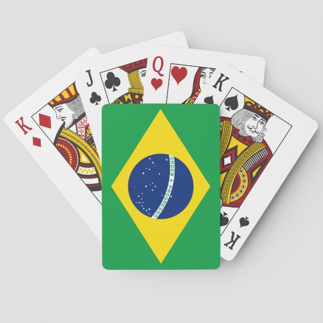 Baraja De Cartas Bandera de Brasil (Reverso)