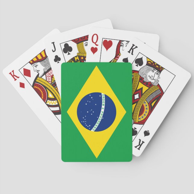 Baraja De Cartas Bandera de Brasil (Brasil) (Reverso)