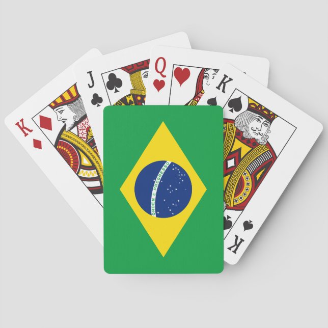 Baraja De Cartas Bandera de Brasil Patriótica (Reverso)
