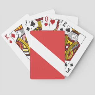 Baraja De Cartas Bandera de buceo Scuba - Buceadores Emblem Blanco