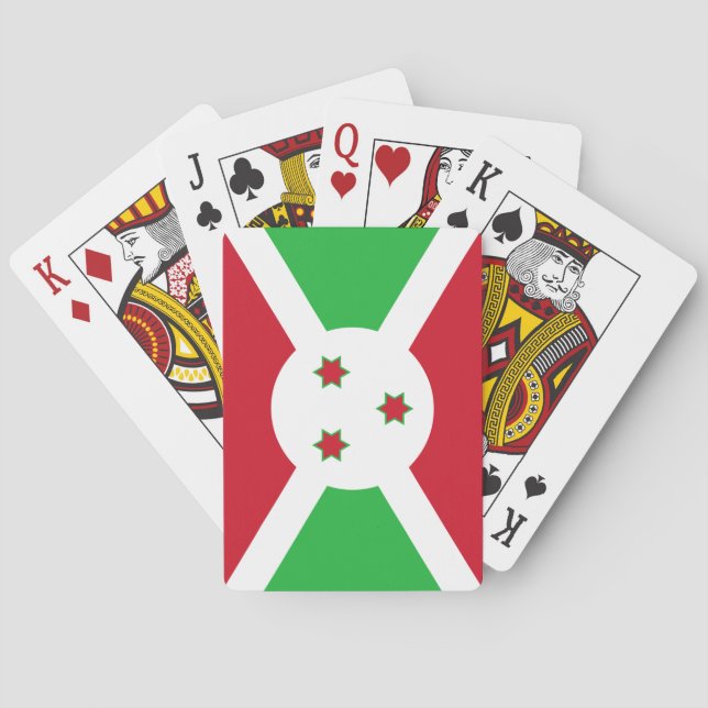 Baraja De Cartas Bandera de Burundi (Reverso)