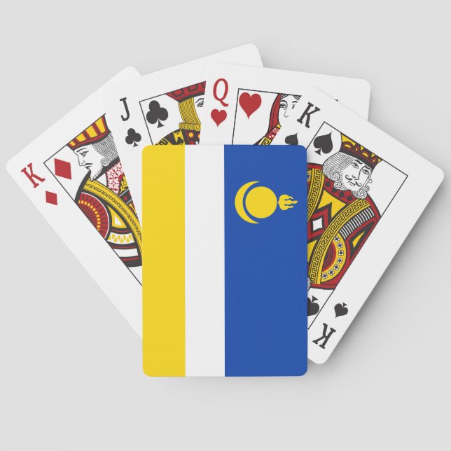Baraja De Cartas Bandera de Buryatia Patriótica (Reverso)