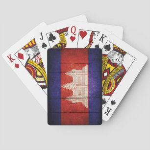 Baraja De Cartas Bandera de Camboya; camboyano; jemer