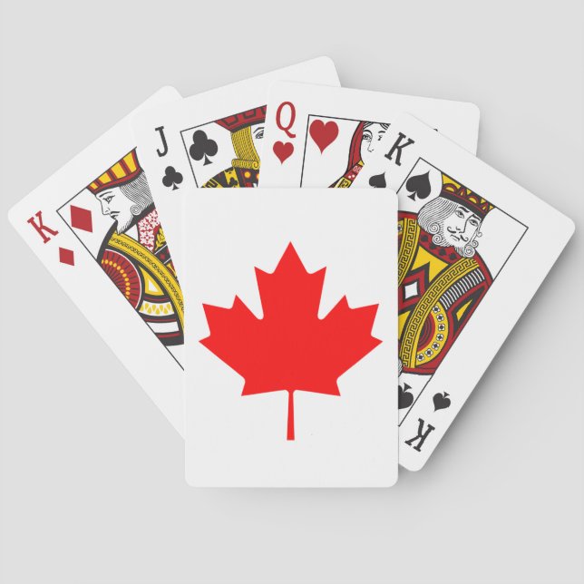 Baraja De Cartas Bandera de Canadá (Reverso)
