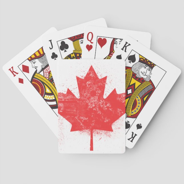 Baraja De Cartas Bandera de Canadá (Reverso)