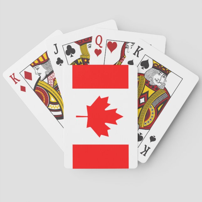 Baraja De Cartas Bandera de Canadá (Reverso)